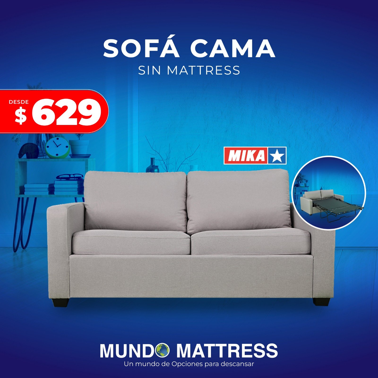 Mika Sofá Cama Sin Mattress