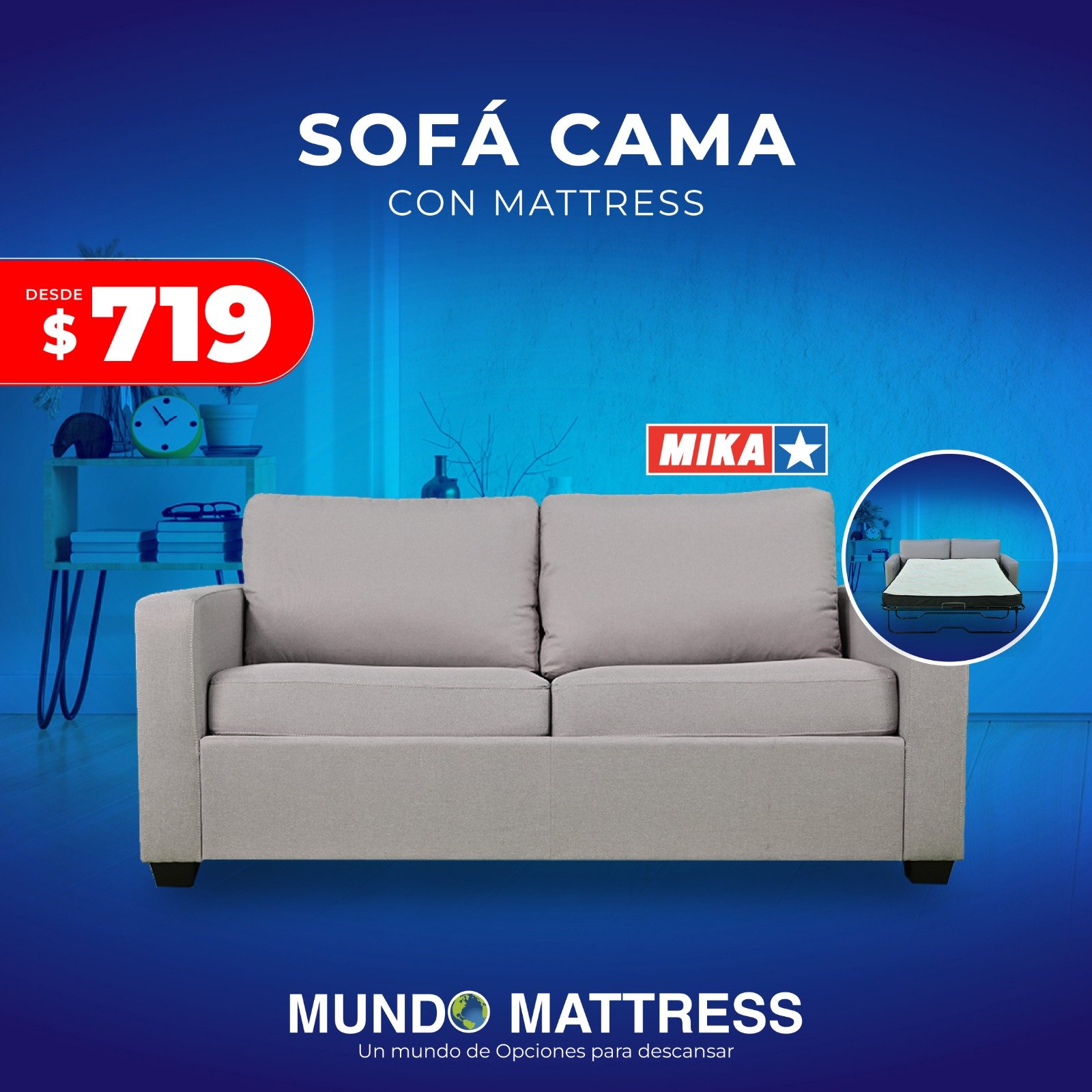 Mika Sofá Cama Con Mattress